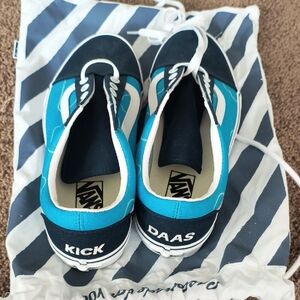 Vans Kids Teal and Black Sneakers